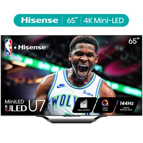 HISENSE LEDN65S7N QLED Anti Glare + High Haze 144hz 4k Smart 65"; Quantum dot; Earphone jack; Standard, Enhanced (ACR), FILMAKER, Cinema, Engergy Saving, Dynamic, Sports; Anyview (Screen mirroring); HDMI x 4; Ethernet; Wifi; BT; Backlight control; Light sensing; Dynamic backlight control; Freesync Premium; DTS Virtual X; VIDAA U7